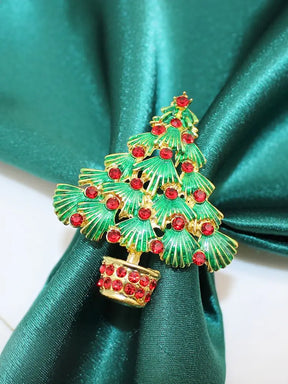 home & garden : 6 Kerstservettenringen met Dennenappels - Perfect in F van Pantino