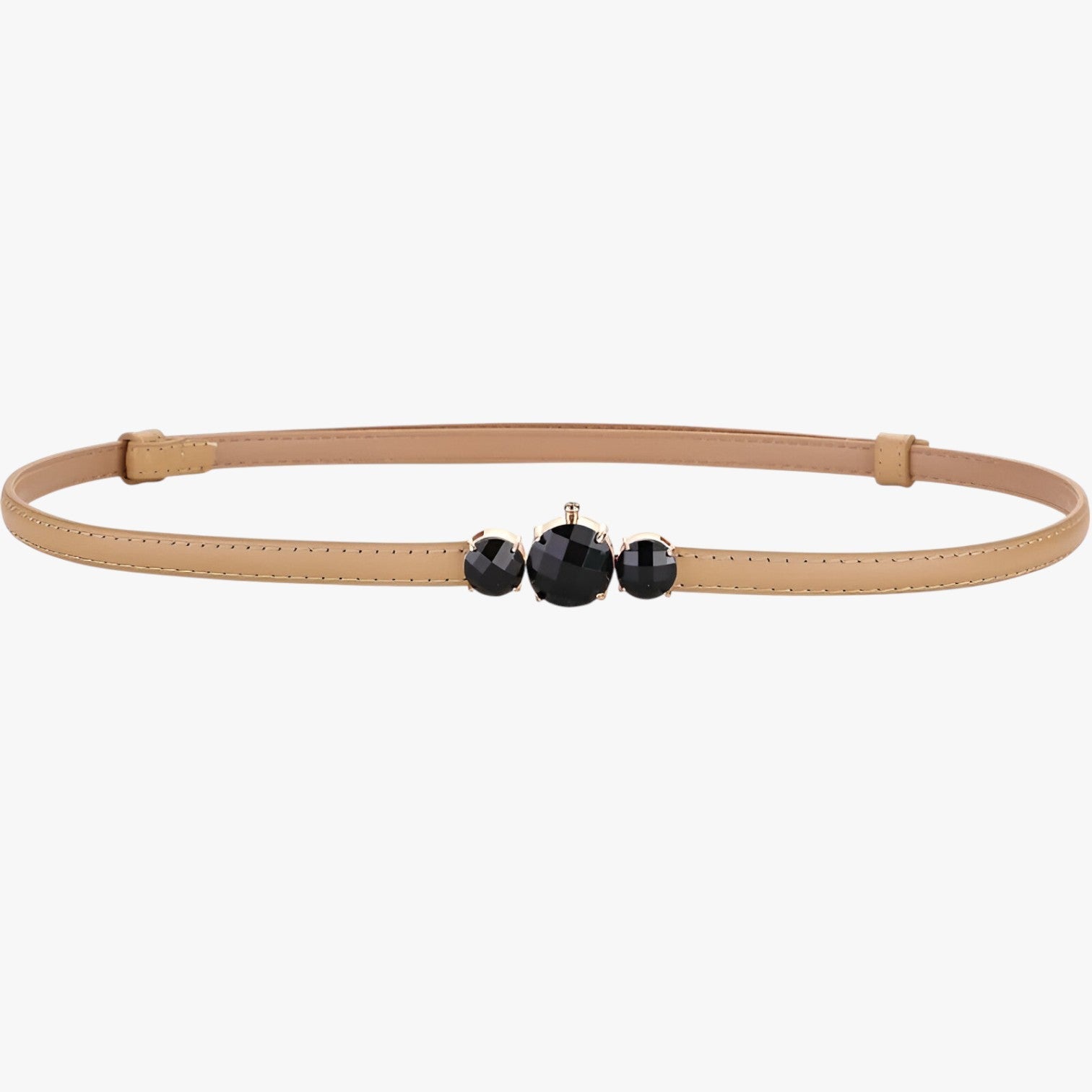 Women's Belt : Slanke riem van echt leer - Verstelbare elegantie voor dames in khaki 100 cm van Pantinoshop