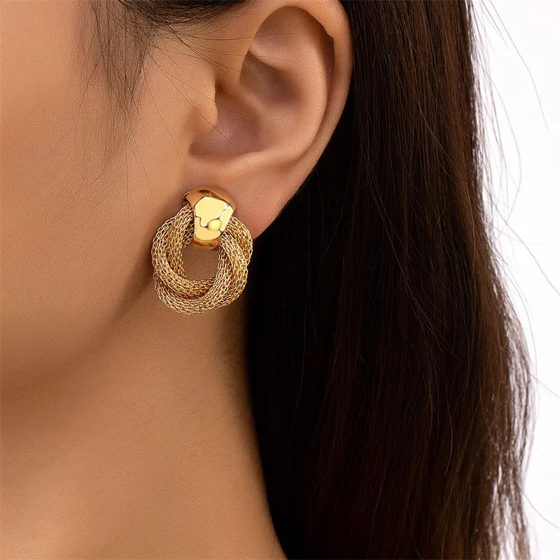 Earrings : Oorbellen Goud - Vintage Gedraaide - Elegante Feestjuwelen in van Pantino
