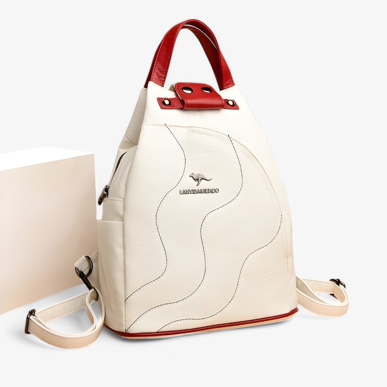 bags : Rugzak Zwart en Kaki - Elegante Lederen - Ruim, Veilig en Perfect voor op Reis in van Pantino