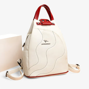 bags : Rugzak Zwart en Kaki - Elegante Lederen - Ruim, Veilig en Perfect voor op Reis in van Pantino