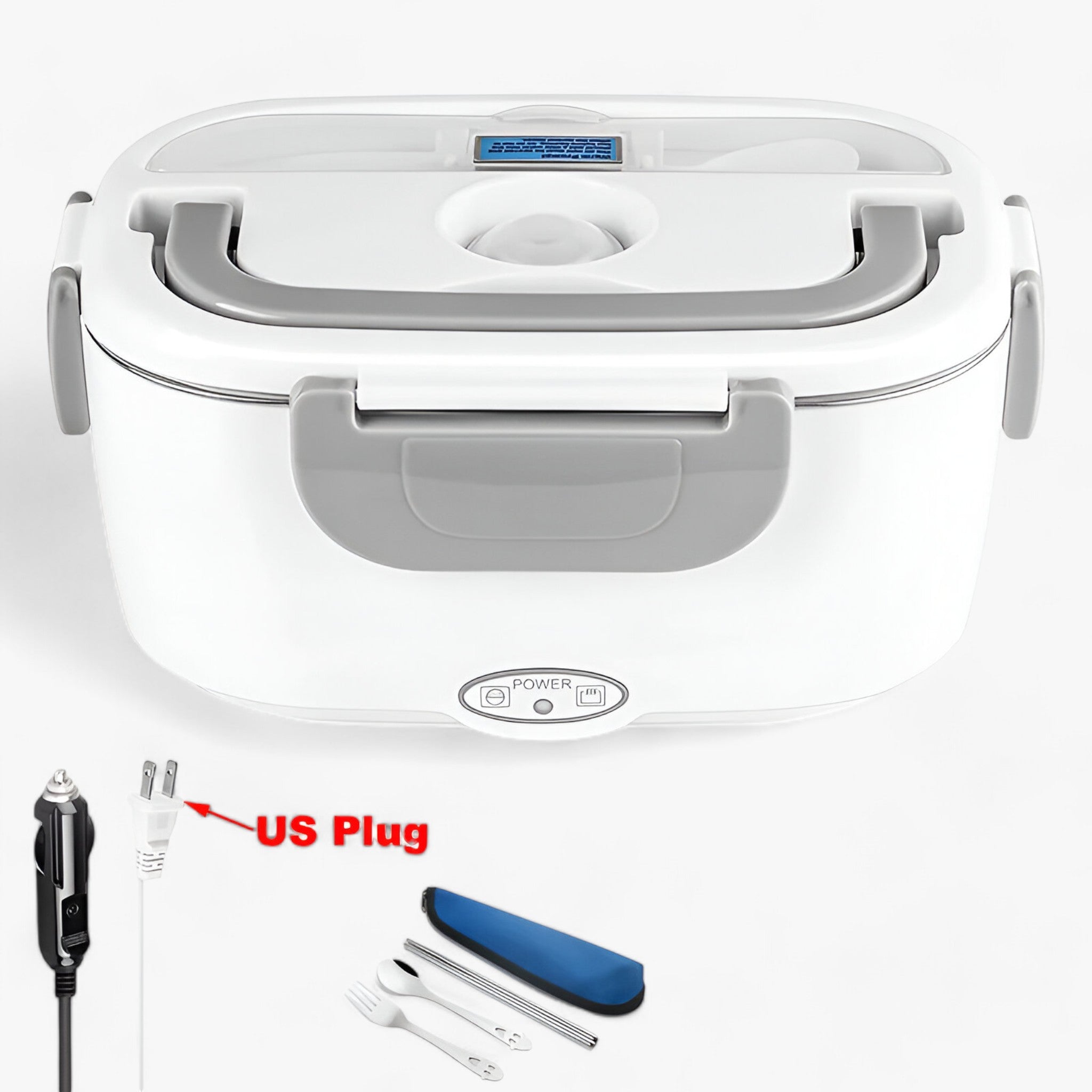 gadgets : FreshHeat - Elektrische Lunchbox - Draagbare Voedsel Verwarmers voor Kantoor en School in Auto-lader en US-stekker van Pantino