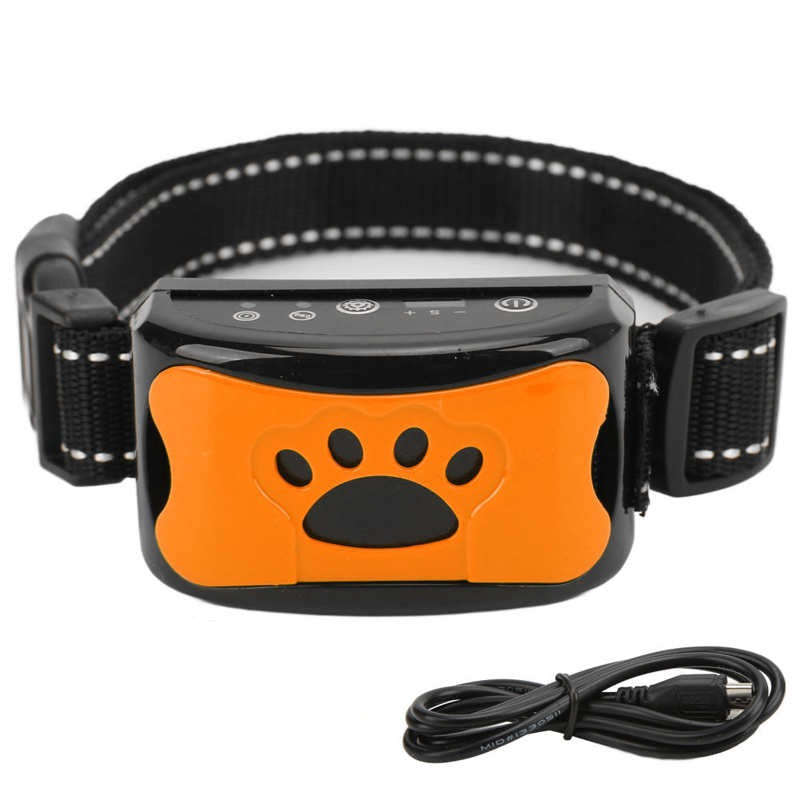 pets : GentleDog Anti-Blaffende Hondenhalsband Blauw - Verstelbaar & Comfortabel voor Kleine tot Grote Honden in Oranje van Pantino