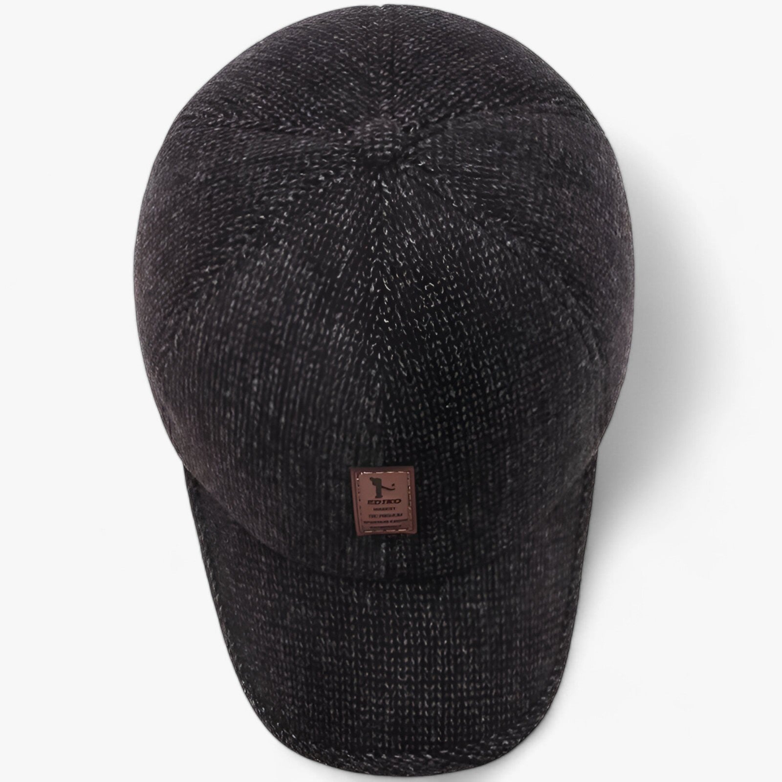 Winter Hat : Cap Heren Zwarte Warme Wol - Warme Wintercap met Oorkleppen in van Pantino