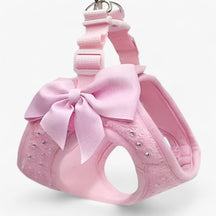 pets : Elegant en Comfortabel Hondenharnas met Diamantdecoratie - Zwart in Roze van Pantino