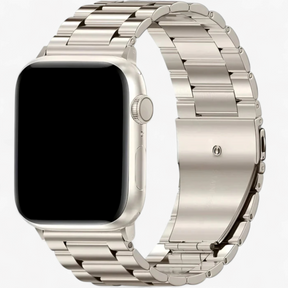 Apple Watch Band : Armband Zwart - Elegante Stalen voor Apple Watch in Sterrenlicht van Pantino