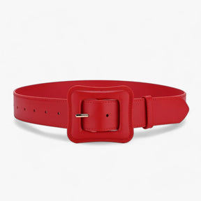 Belt : Riem Bruin - Brede Leren - De Onveranderlijke Charme van de Tijd in Rode kleur 100cm van Pantino