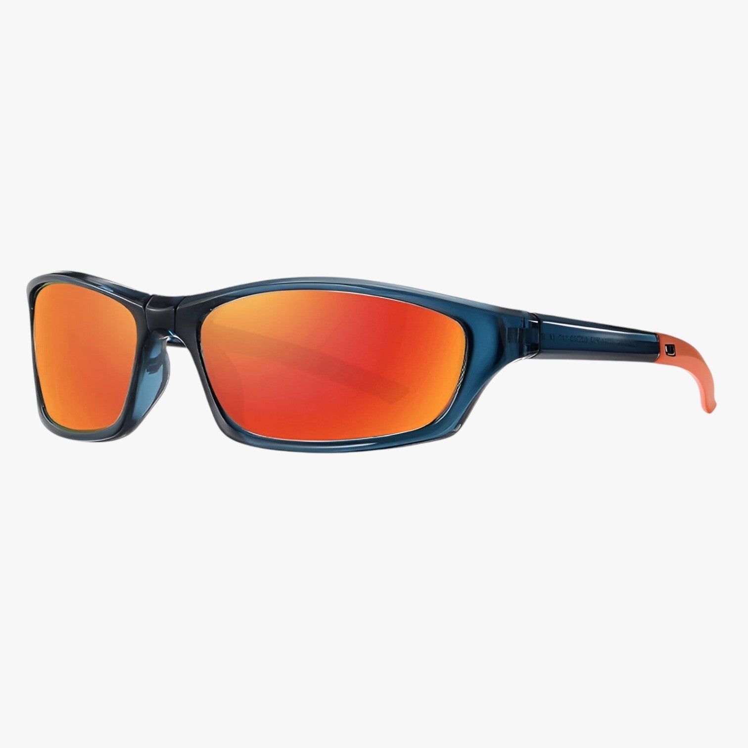 Sport Sunglasses : Opvouwbare Sportbrillen - Lichtgewicht en Anti-reflecterend - Grijs Diepblauw in Transparant Blauw Rood van Pantino