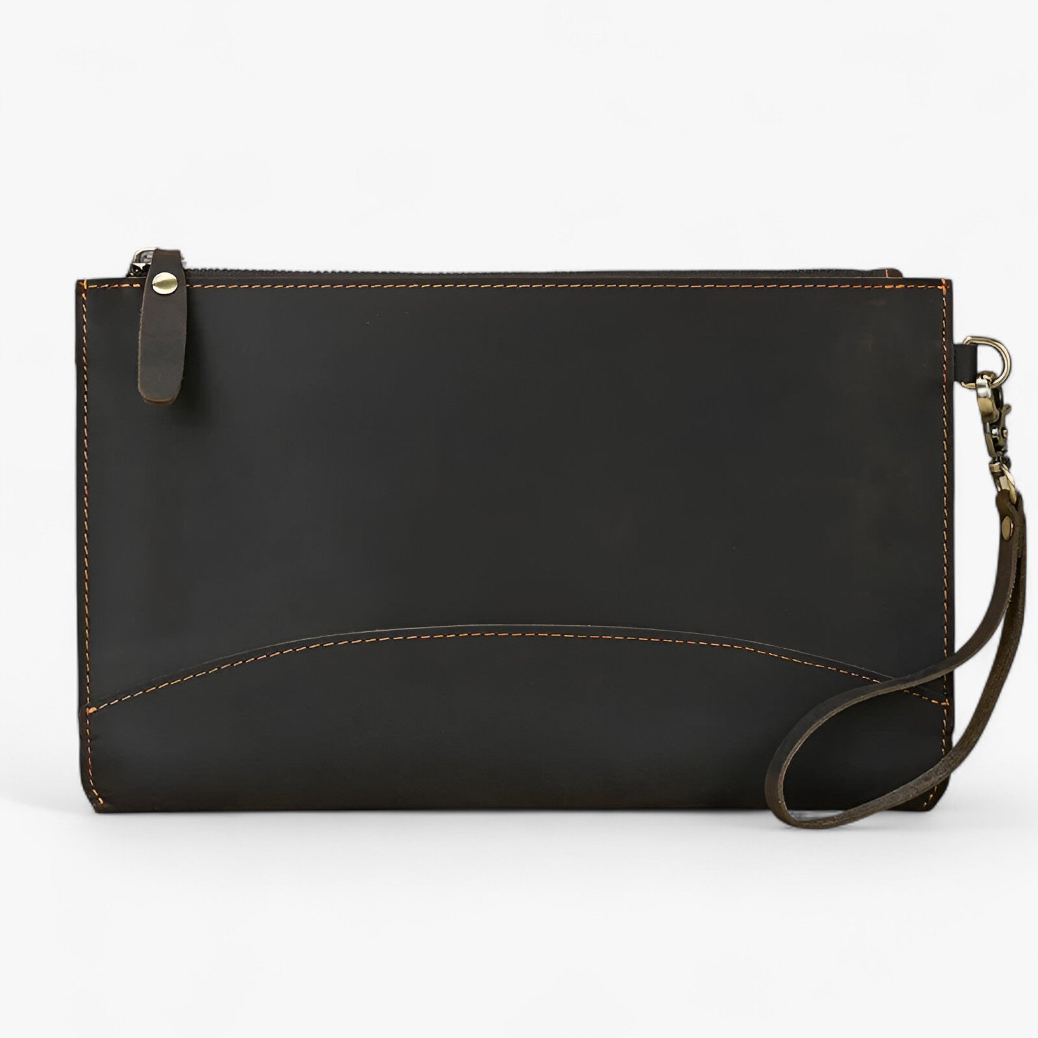 bags : Portemonnee Heren Bruin - Vintage Leren - Duurzaam en Stijlvol in Koffie 2 van Pantino