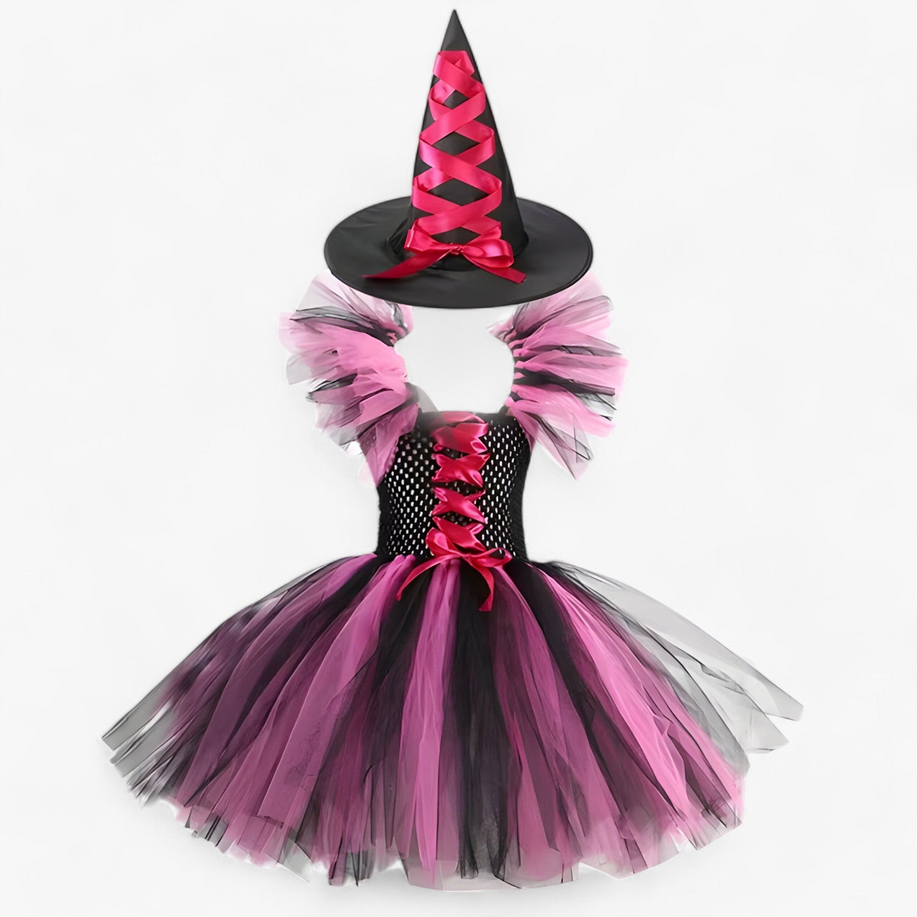 Costume Set : Tutu Jurk en Accessoires voor Halloween en Carnaval in Heksstijl E van Pantino