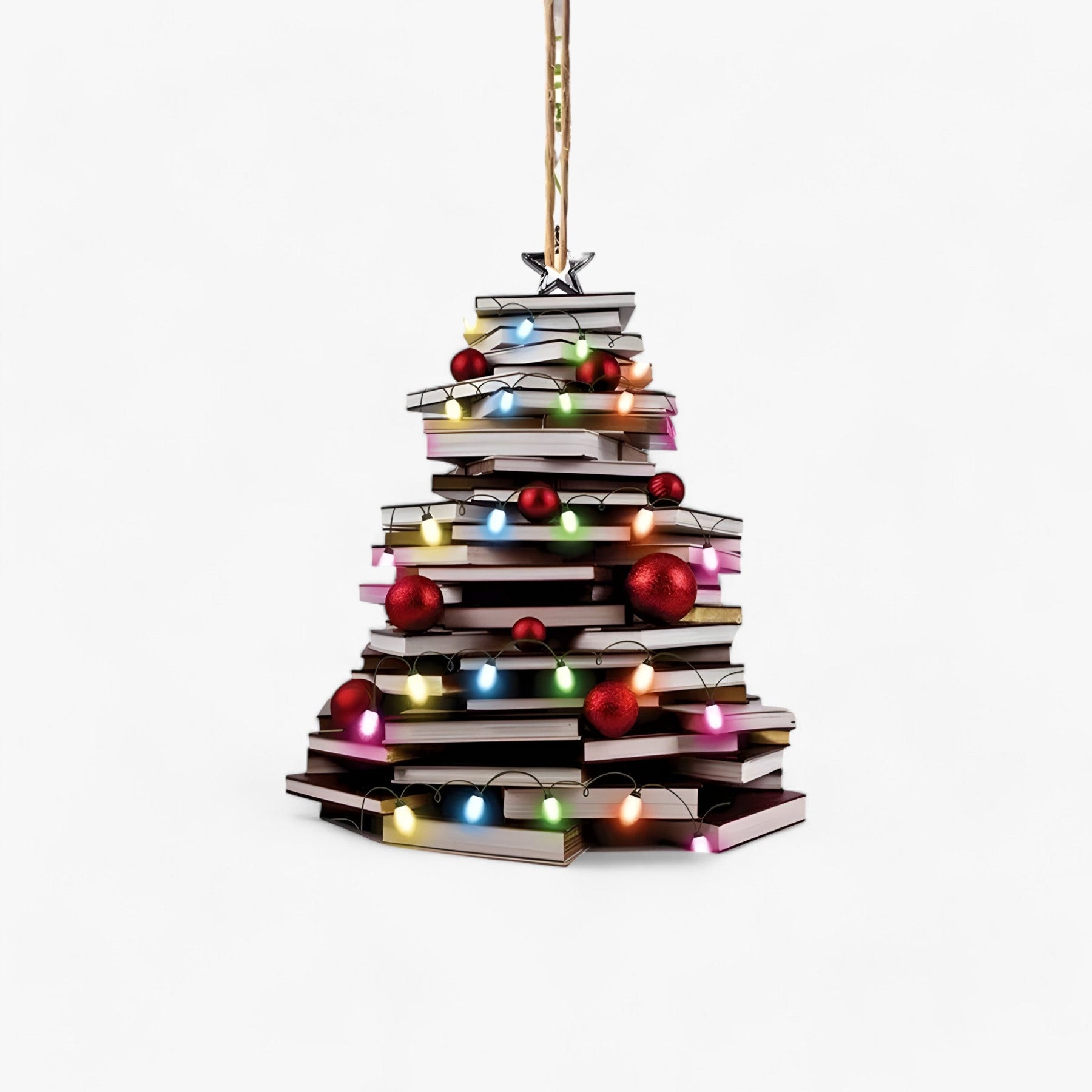 home & garden : Pendentief Boeken in Plat 2D Acryl - Creatieve Kerstdecoratie voor Huis en Raam in Stijl 7 van Pantino