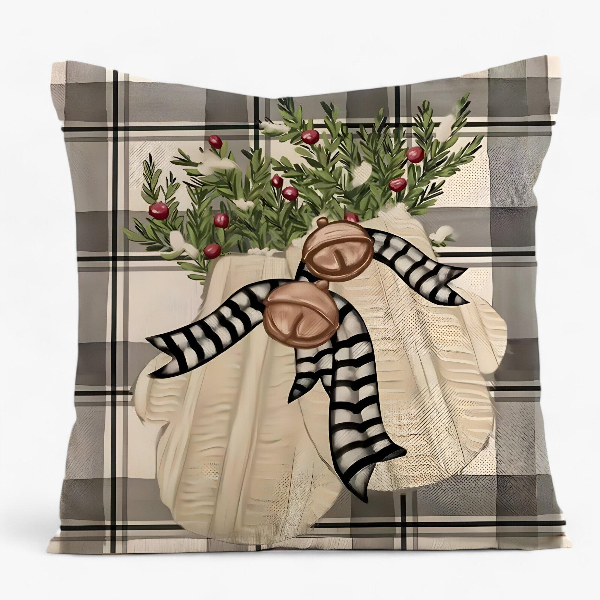 home & garden : Housse de Coussin en Lin de Noël - Décor Festif Et Confortable Pour La Maison in 4 van Pantino