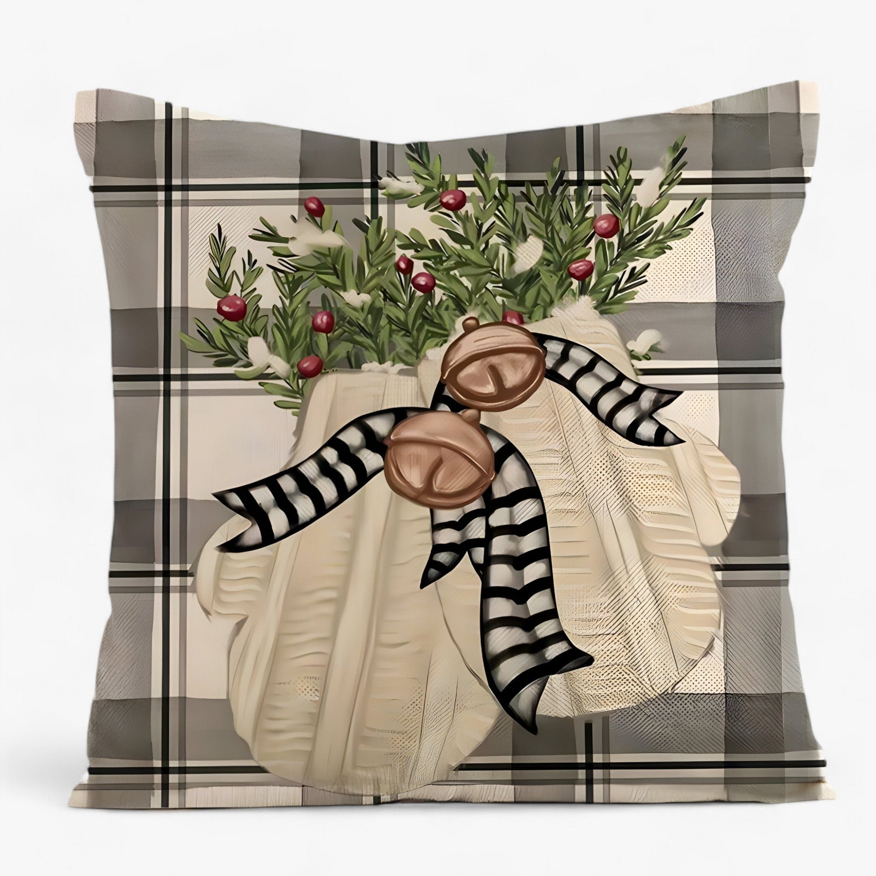 home & garden : Housse de Coussin en Lin de Noël - Décor Festif Et Confortable Pour La Maison in 4 van Pantino