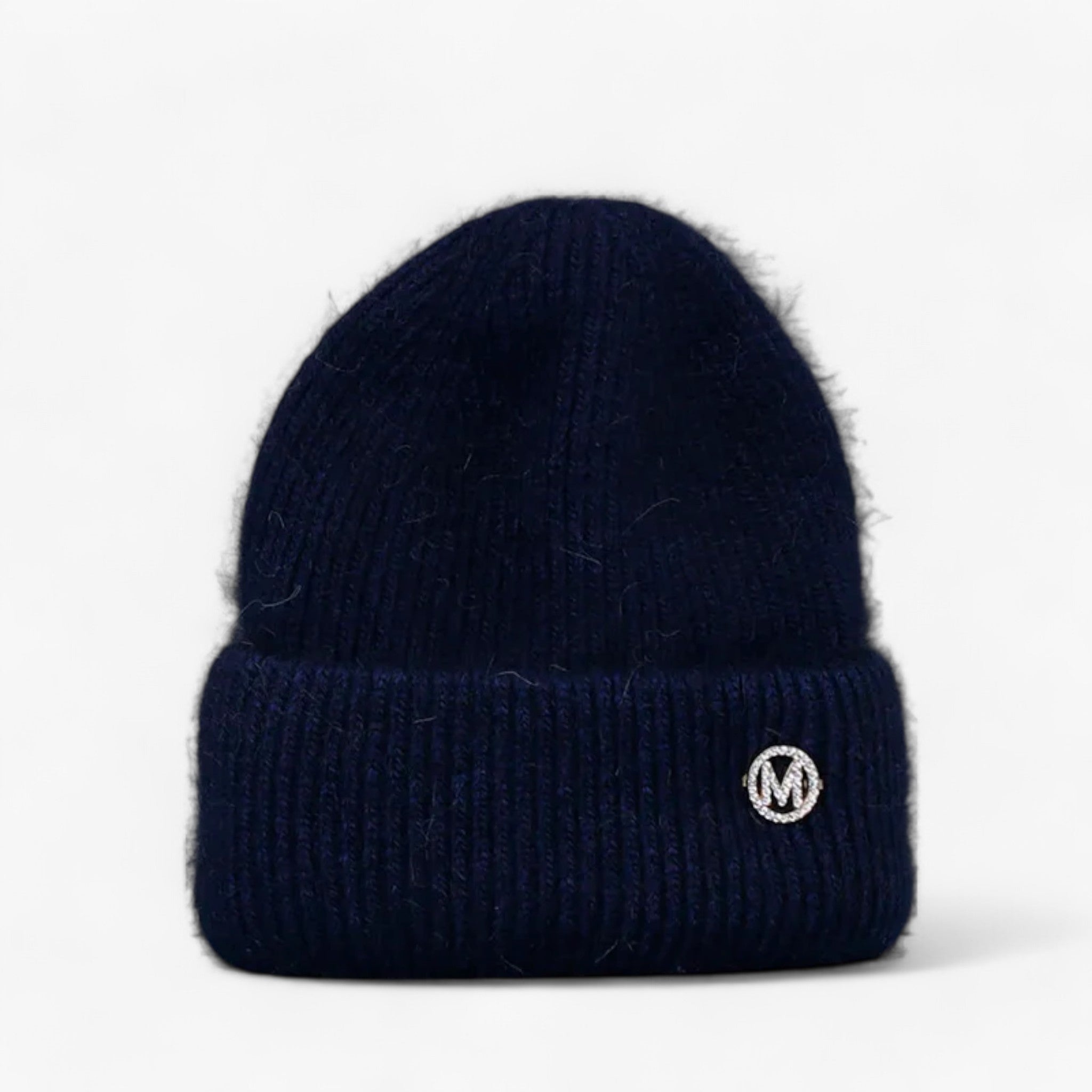Winter Hat : Muts Dames Wit met - Wintermuts - Winter Warmth in Marineblauw met M 54cm-60cm van Pantino