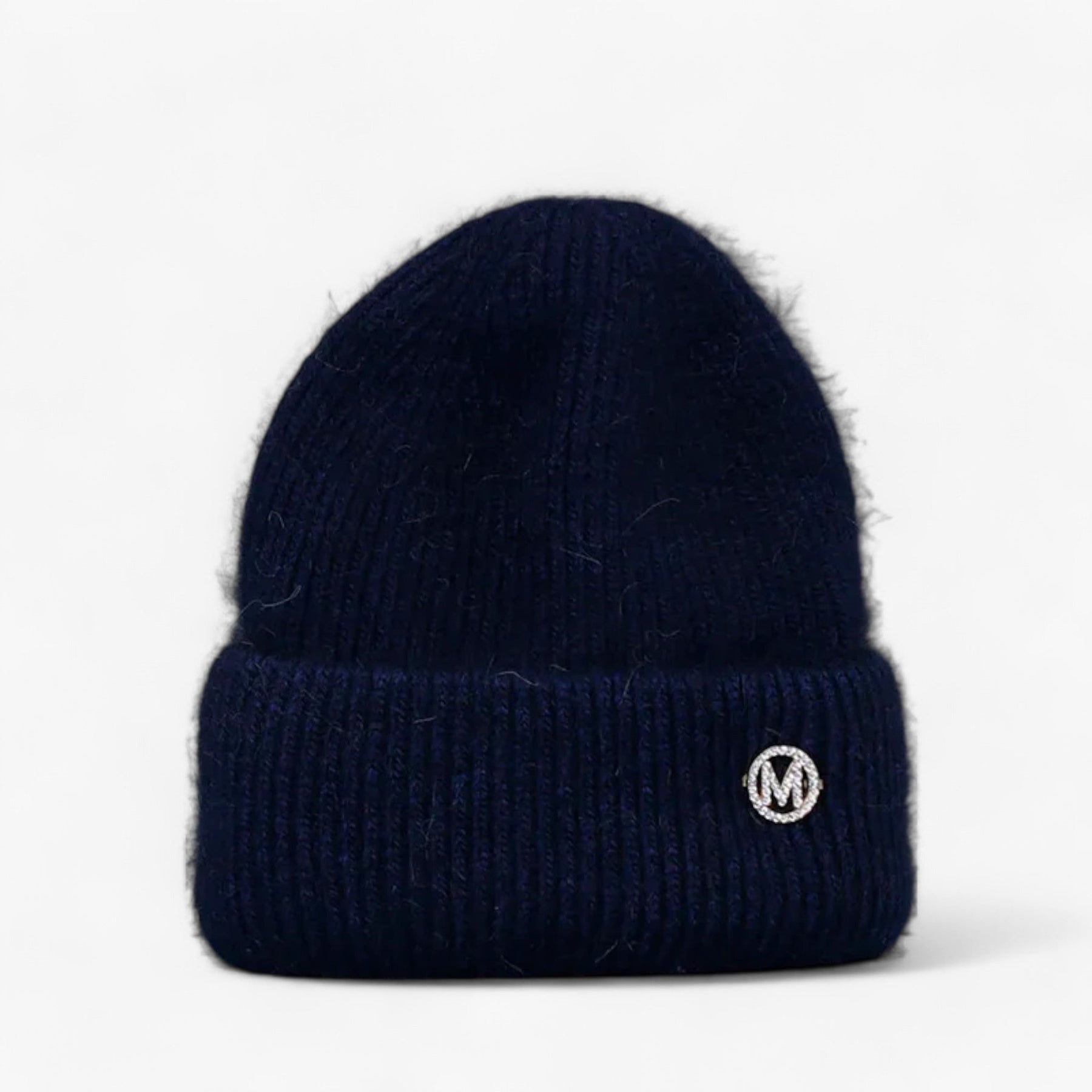 Winter Hat : Muts Dames Wit met - Wintermuts - Winter Warmth in Marineblauw met M 54cm-60cm van Pantino