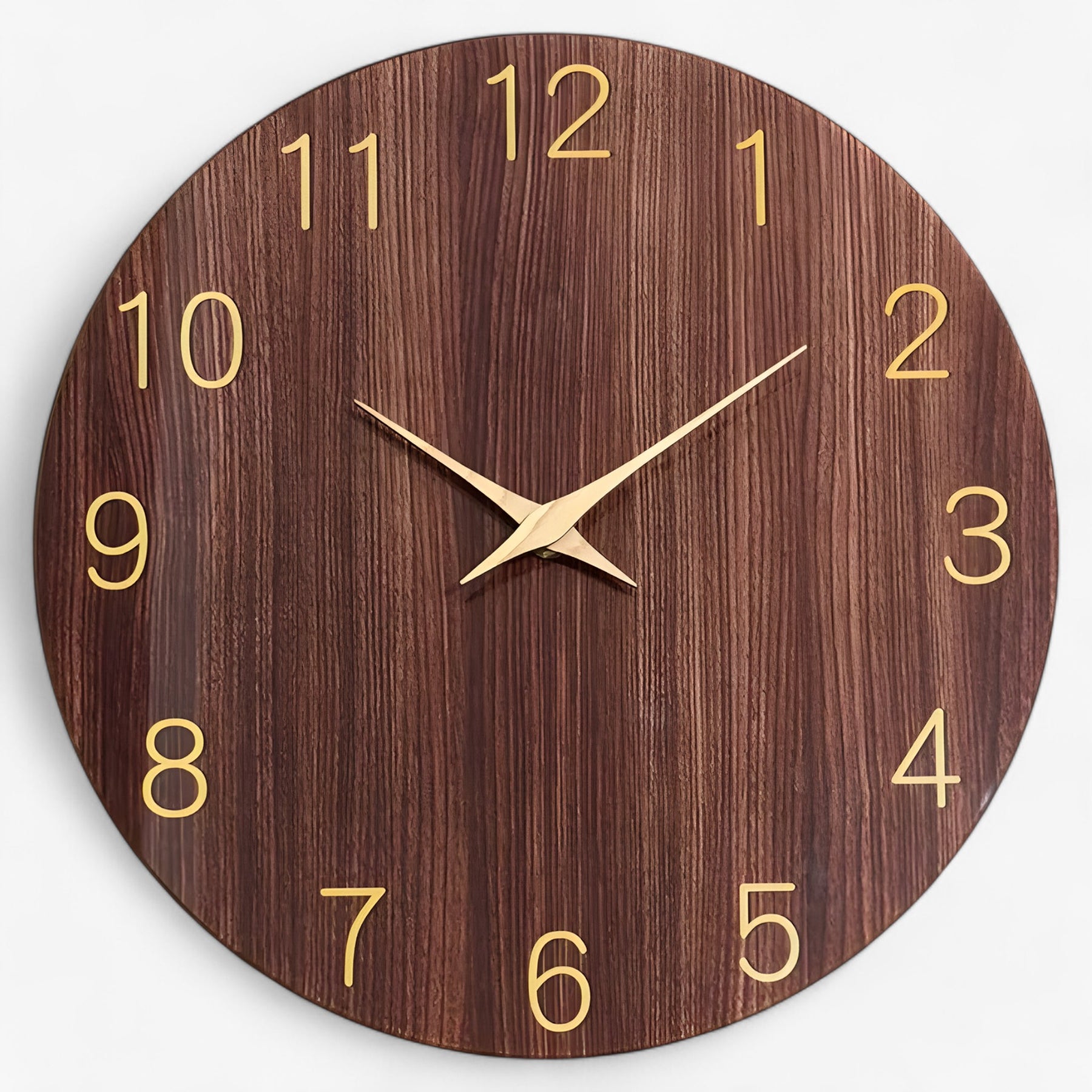 home & garden : Houtnerf Wandklok - Tijdloze Charme - Donkerbruin in van Pantino
