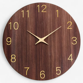home & garden : Houtnerf Wandklok - Tijdloze Charme - Donkerbruin in van Pantino