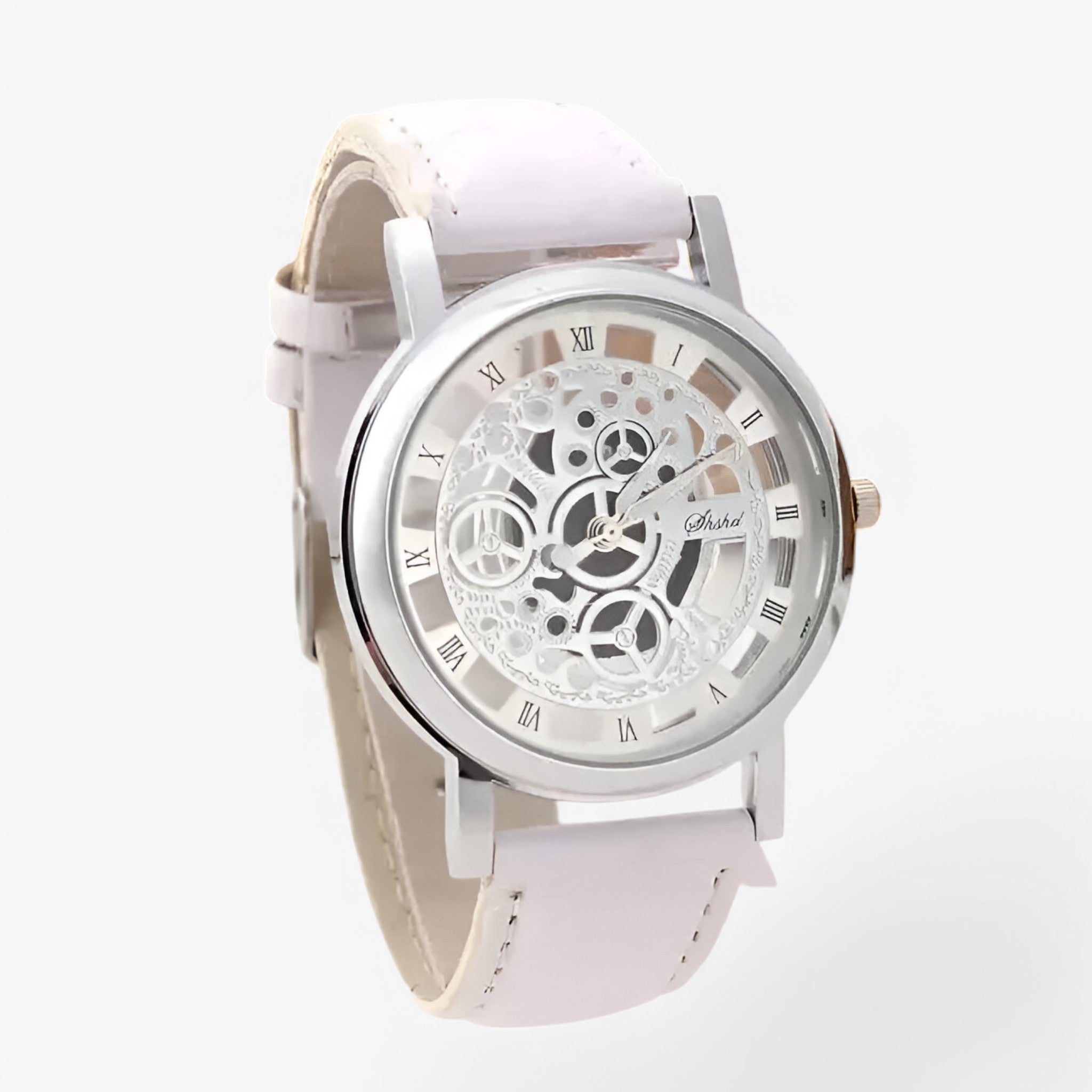 other : Kwarts Uurwerk met Leren Band en Romeins Wijzerplaat - Zilver Blauw in zilver wit van Pantino