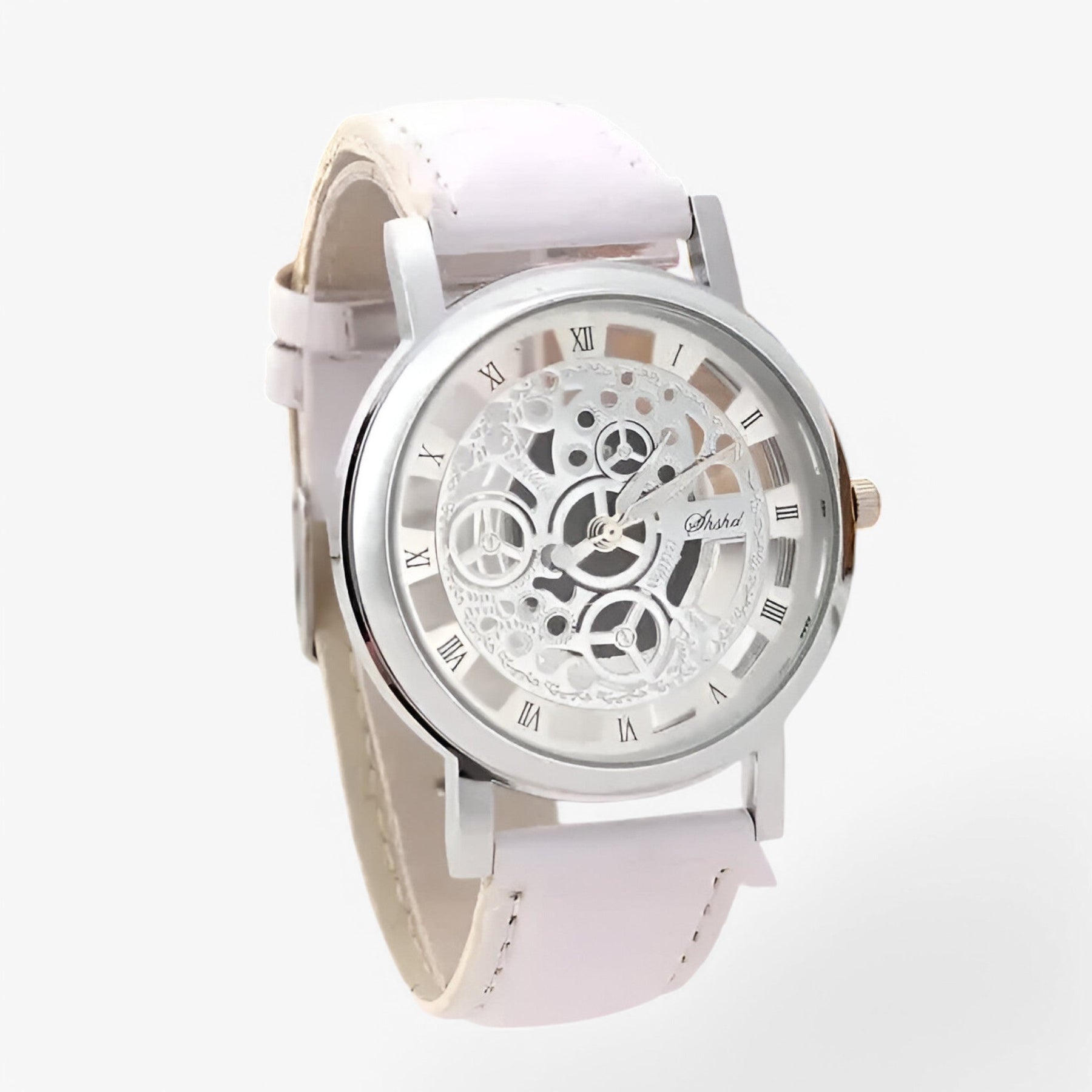 other : Kwarts Uurwerk met Leren Band en Romeins Wijzerplaat - Zilver Blauw in zilver wit van Pantino