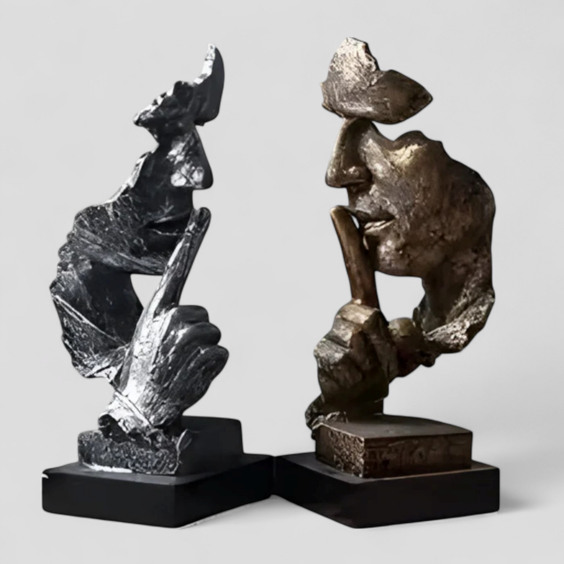 other : Stille Uitdrukking, Stimulerend Art Déco Beeldhouwwerk - Goud in van Pantino