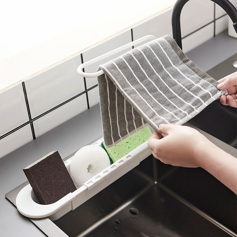 home & garden : Gootsteen Organizer Grijs - Aanrecht Opbergen Keuken - Kunststof in van Pantino