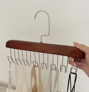 home & garden : Antislip Kapstok Lichtbruin 4 Stuks - Meerdere Haken Kledingrek - Hout in 4x Donkerbruin van Pantino