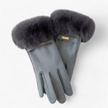 Gloves : Handschoenen Khaki - Elegante Touchscreen voor Warme Winterdagen in Grijs Eén maat van Pantino