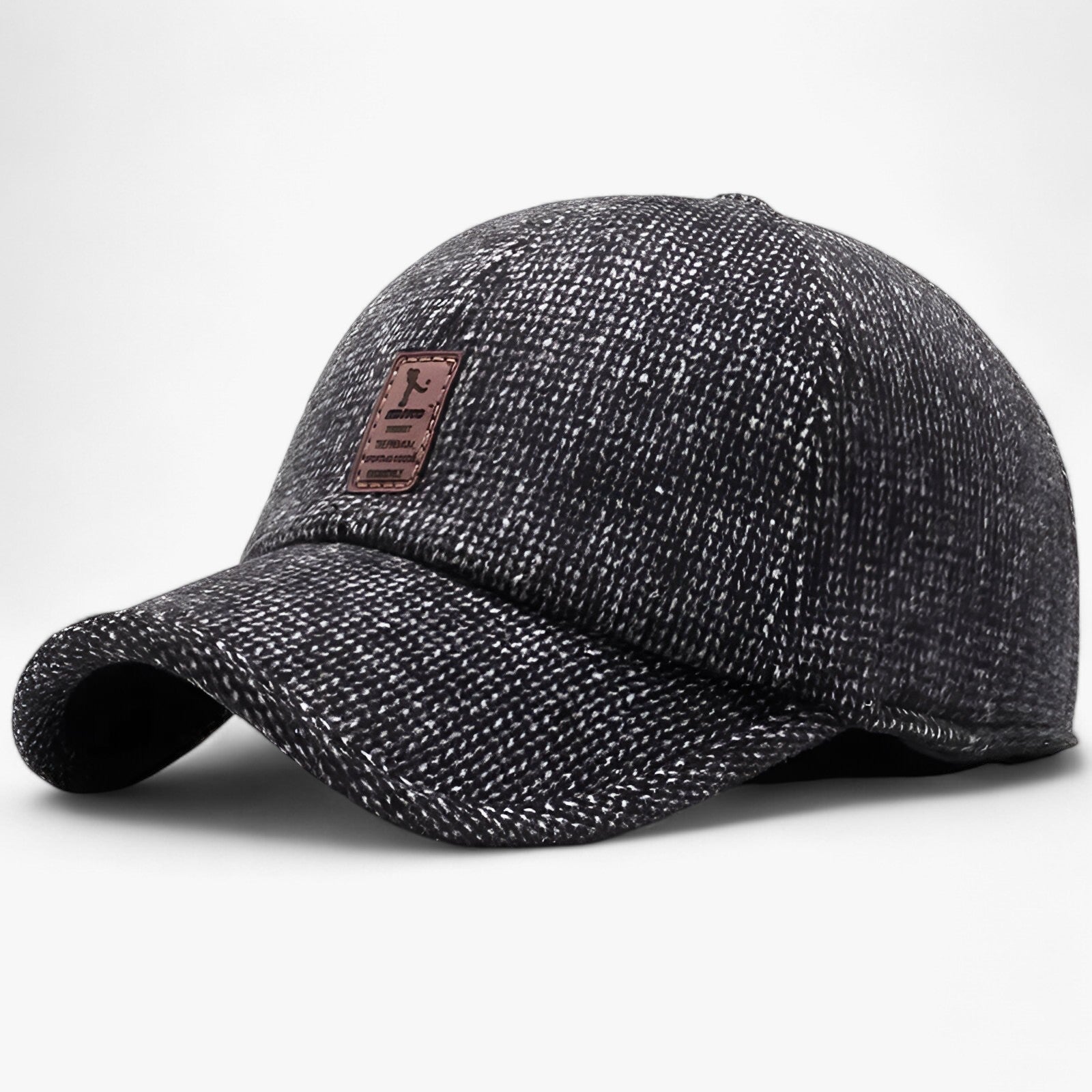 Winter Hat : Cap Heren Zwarte Warme Wol - Warme Wintercap met Oorkleppen in van Pantino