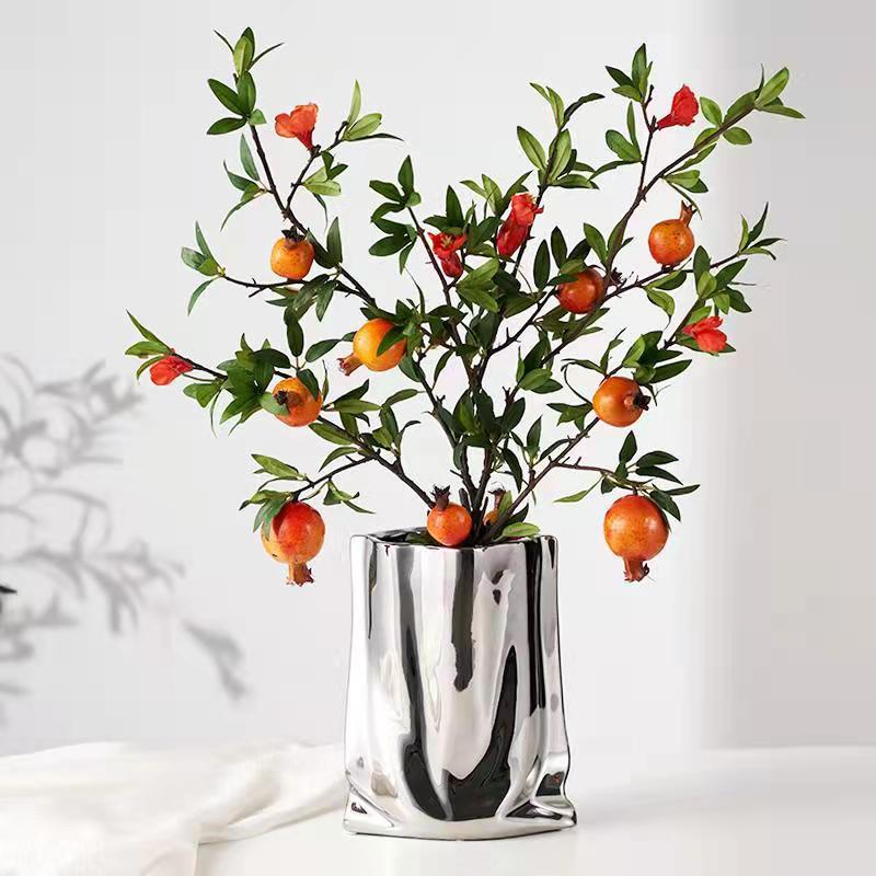home & garden : Elegante Silberne Reflektierende Vase in van Pantino