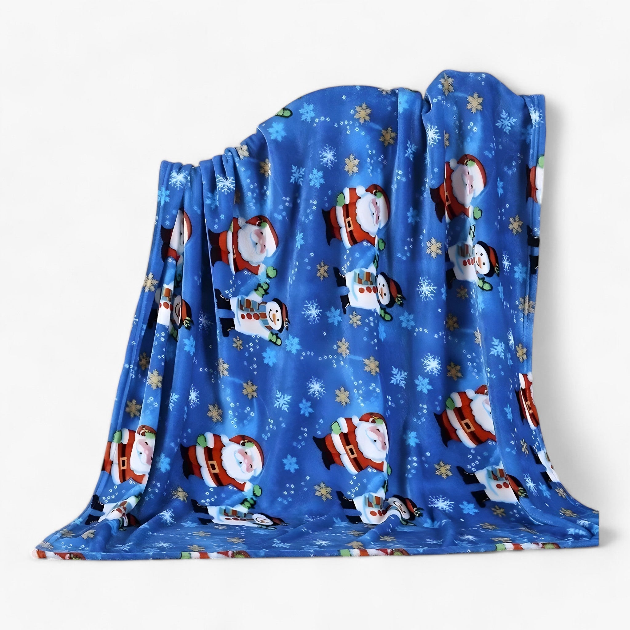home & garden : Velvy Luxe Kerstdeken van Fleece - Elegante en Gezellige Vakantiedecoratie - Groen in Blauw van Pantino