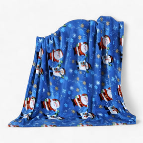 home & garden : Velvy Luxe Kerstdeken van Fleece - Elegante en Gezellige Vakantiedecoratie - Groen in Blauw van Pantino