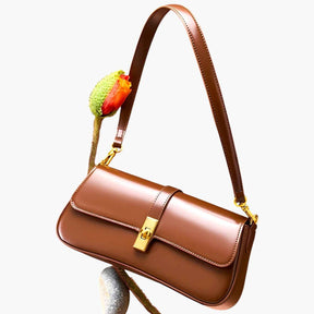 Bags : Dames Baguette Tas van Echt Zwart Luxe Leer, Elegant en Compact in van Pantino