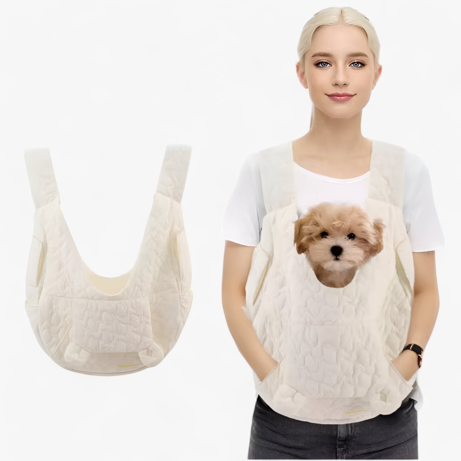 pets : Huisdier Draagtas Kat Hond Waterdicht Ventilatie - Blauw in wit M van Pantino