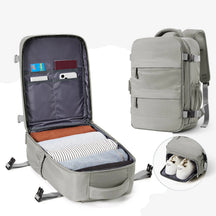 bags : Rugzak Olijfgroen - Hampus Compact Cabin - Praktisch en Stijlvol in Grijsbruin van Pantino