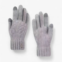 Gloves : Handschoenen Heren Donkergrijs - Warme Winter Touchscreen Plus Fleece - Perfect voor Koud Weer in Lichtgrijs van Pantino