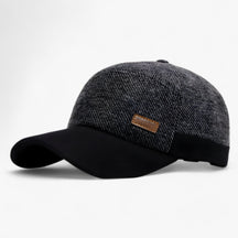 Baseball Cap : Vintage Baseballpet - Stijlvolle Warmte en Oorbescherming - Blauw in Grijs 56-61cm van Pantino