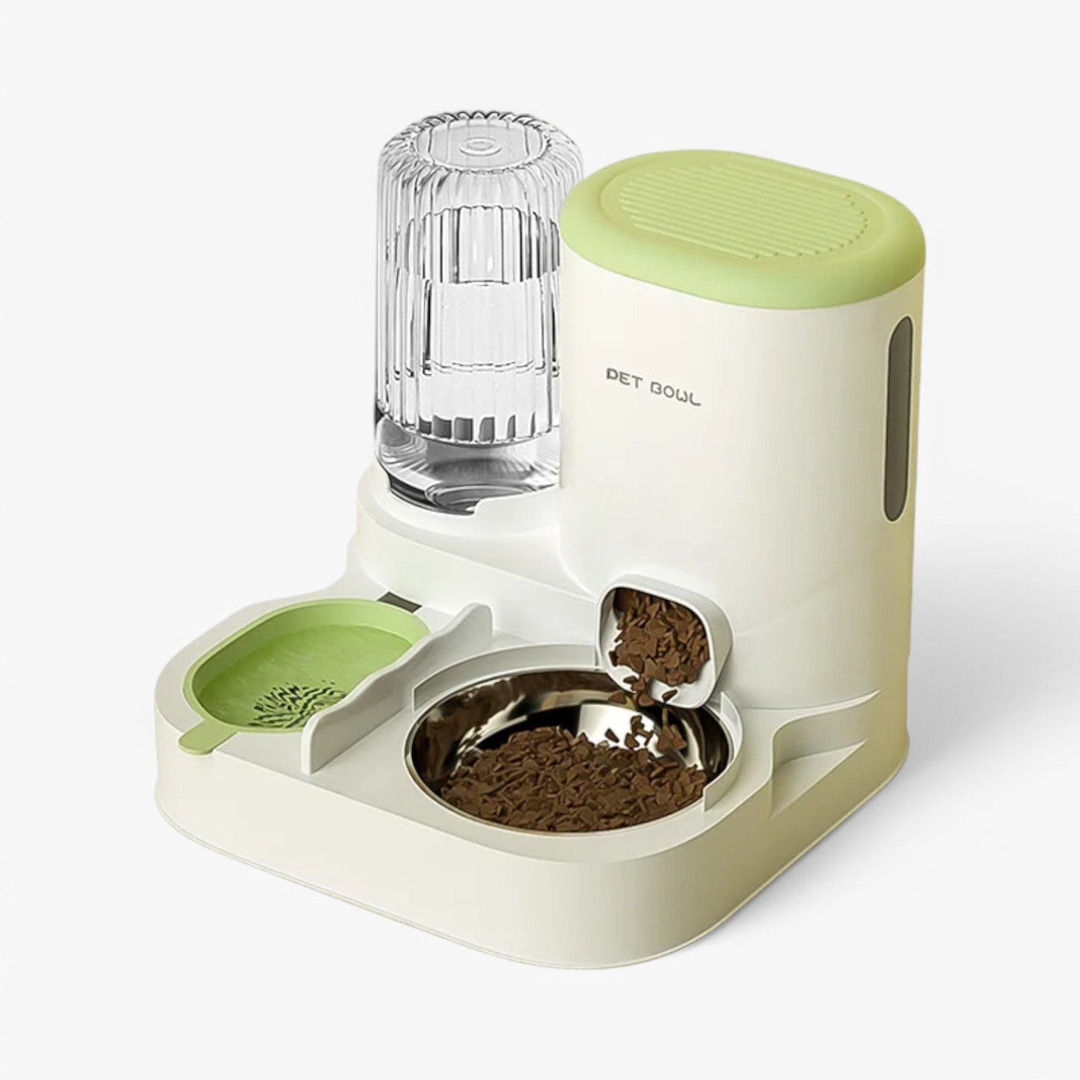 pets : Automaat voor Voedsel - Altijd Vers Water en Voedsel - Groen-standaard in Groen van Pantino