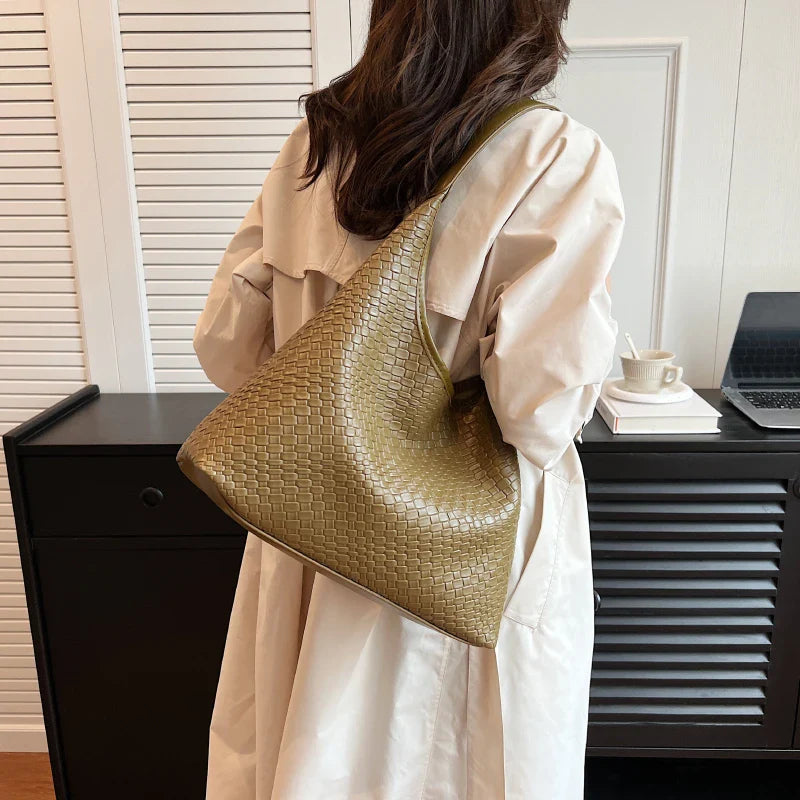 bags : Tote Bag Beige - Woven in van Pantino