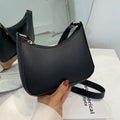 Sara Leather Underarm Bag - Khaki