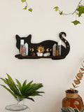 Zwarte Kat Maanfase Wandplank