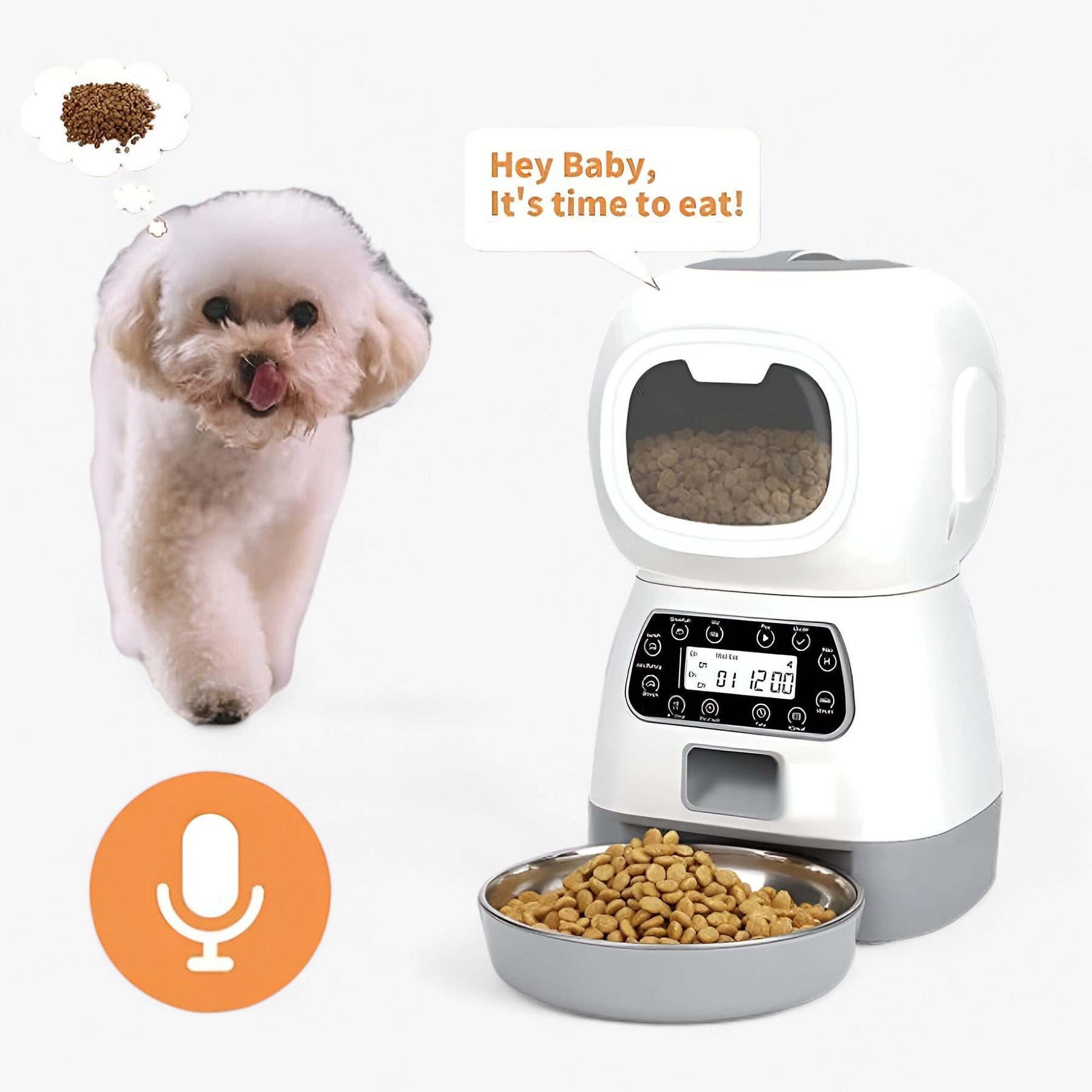 pets : Automatische Voederautomaat voor Dieren - Slimme Automatische Voederautomaat - Praktische Voeding in van Pantino