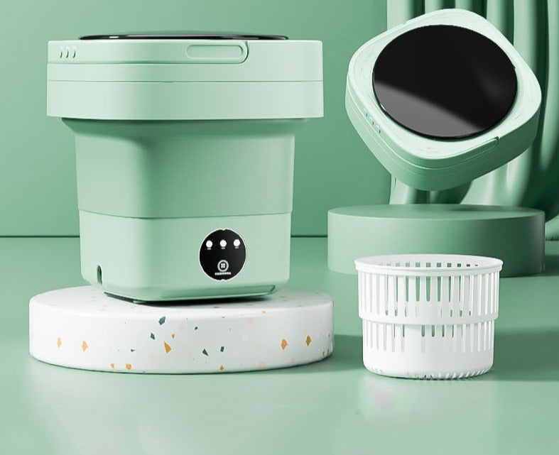 home & garden : FoldaWash - De Handige Opvouwbare Mini Wasmachine met Droger - Groen in Groen van Pantino