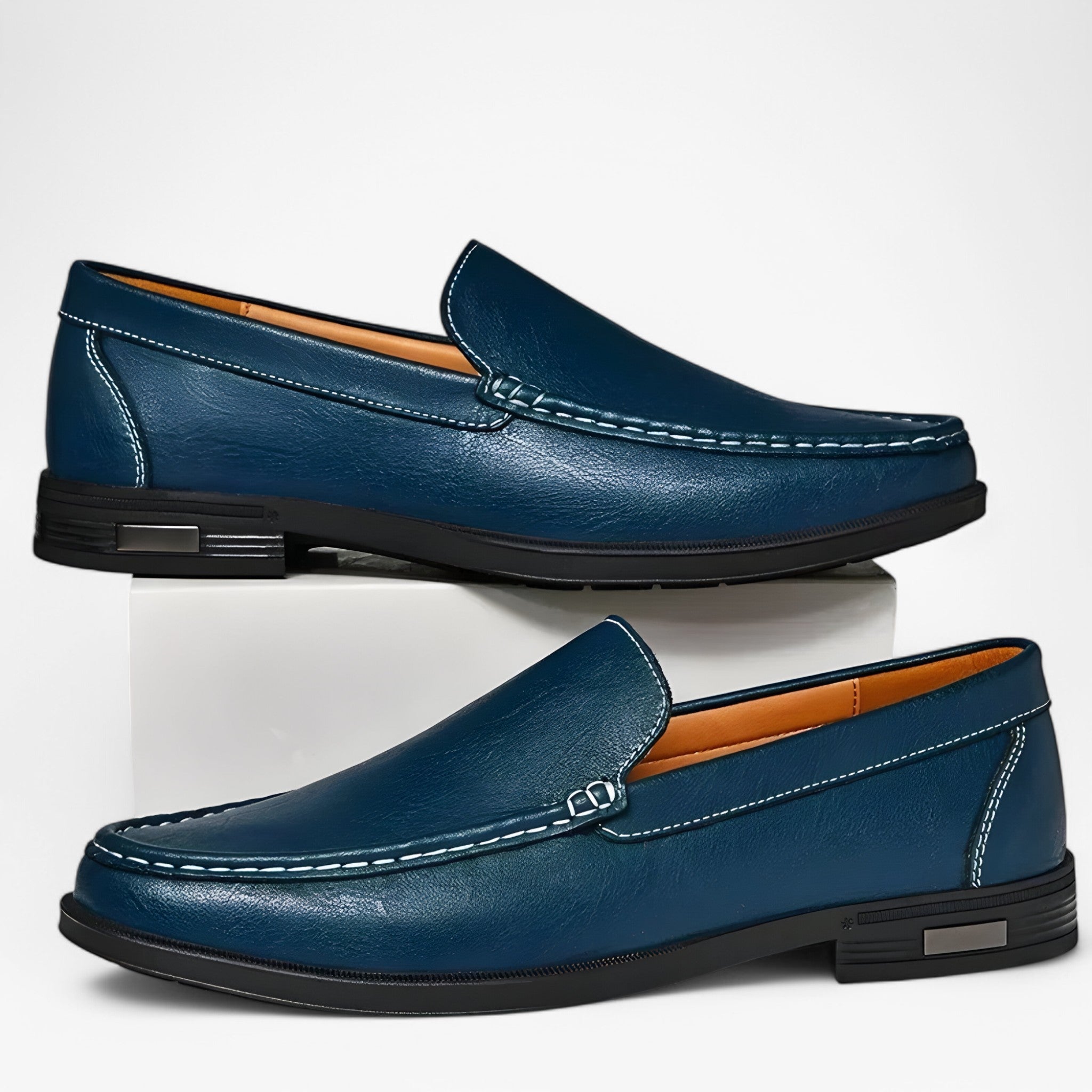 Mocassins Heren Bruine Elegante van Echt Leer Ambachtelijke Comfort Fit