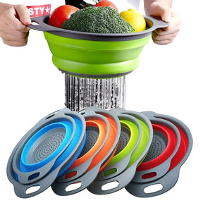 home & garden : Opvouwbare Zeef en Wasmand voor Groente & Fruit - Oranje in van Pantino