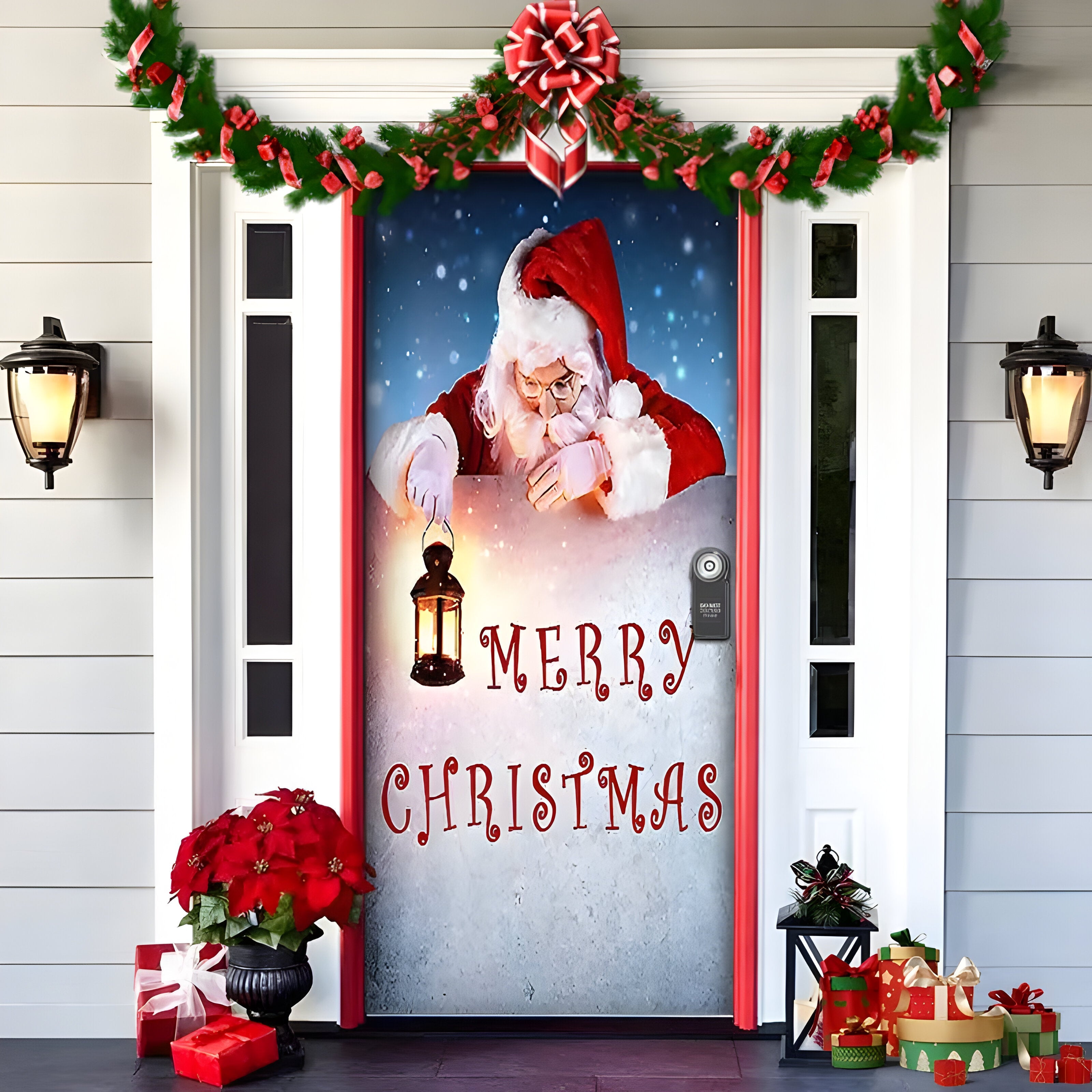 home & garden : HolidayCheer - Kerst Achtergrondbanner van Polyester - Creëer een Feestelijke Sfeer voor Uw Decoraties in Stijl-18 van Pantino