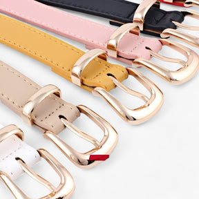 Belt : Riem Roze Haakjes - Elegant PU Leren van 2,4 Cm - Perfect voor Elke Outfit in van Pantino