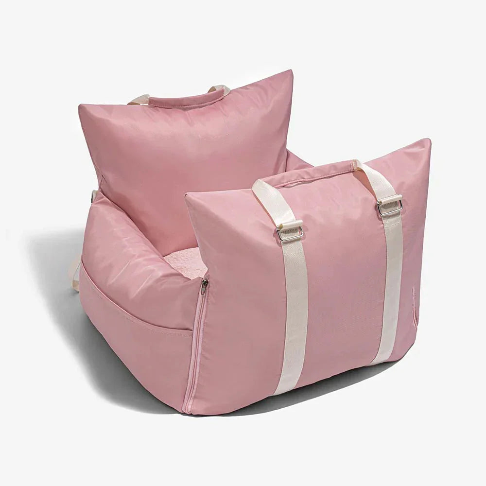 pets : Honden Autostoel Reistas Luxe - Veiligheid en Comfort Autorit - Oxford in Roze 55cm X 55cm X 30cm van Pantino