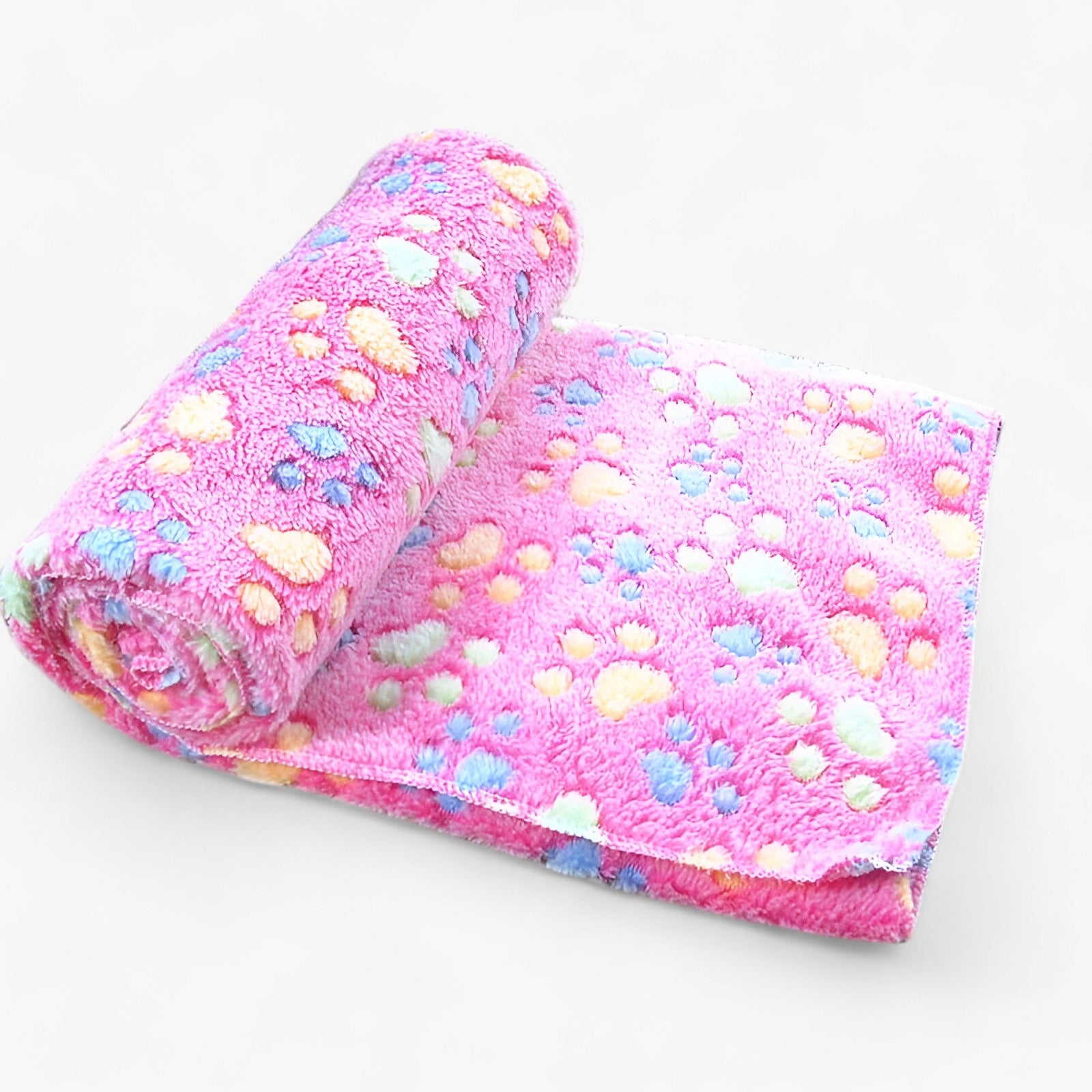pets : CozyPaw - Warme Fleecedeken voor Huisdieren - Wit in Roze 60X40 cm van Pantino