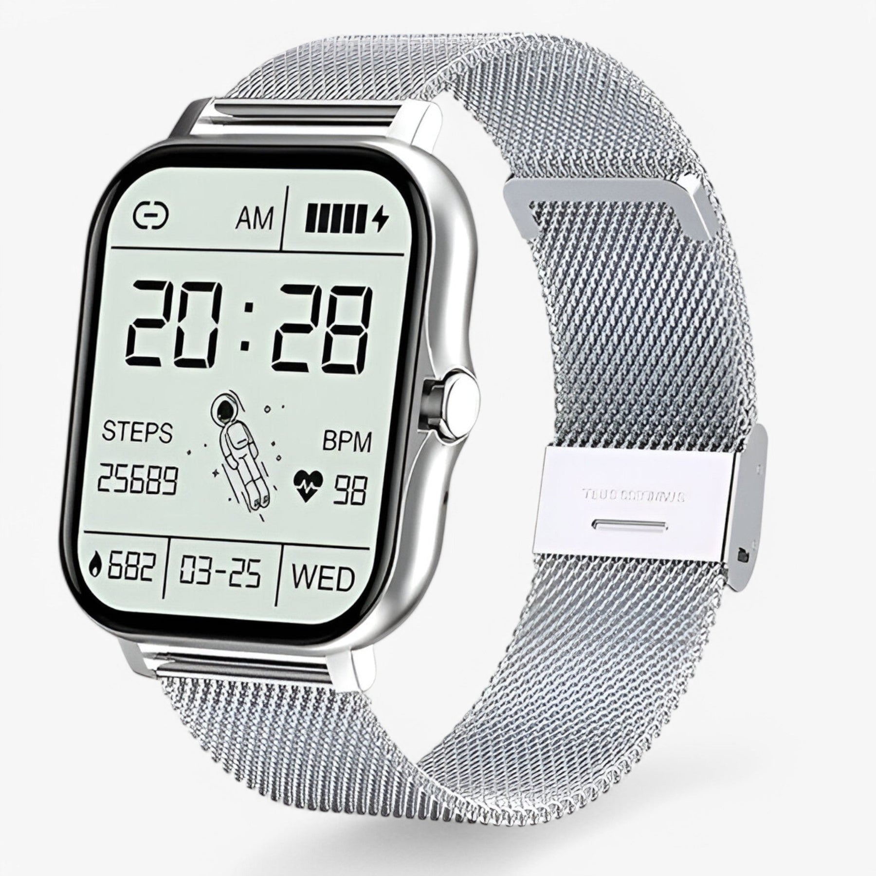 watches : Smartwatch Heren Goud - Slanke en Stijlvolle in Zilver van Pantino
