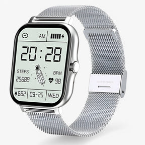 watches : Smartwatch Heren Goud - Slanke en Stijlvolle in Zilver van Pantino